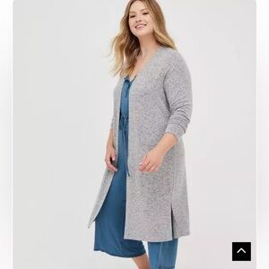Torrid Super Soft Plush Duster Open Front